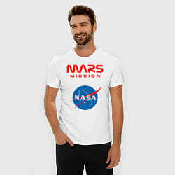 Футболка slim-fit Nasa Mars mission, цвет: белый — фото 2
