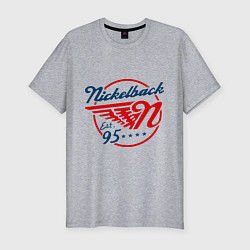 Мужская slim-футболка Nickelback est. 1995