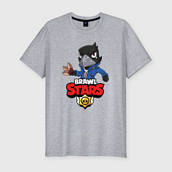 Мужская slim-футболка BRAWL STARS CROW