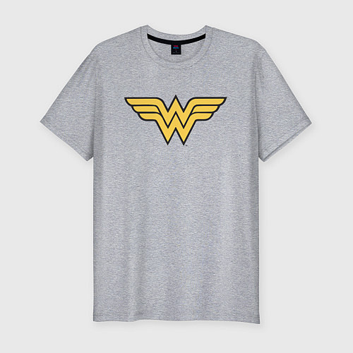 Мужская slim-футболка Wonder Woman / Меланж – фото 1