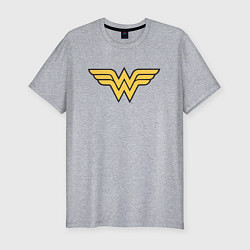 Футболка slim-fit Wonder Woman, цвет: меланж