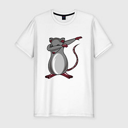 Мужская slim-футболка Dabbing Rat