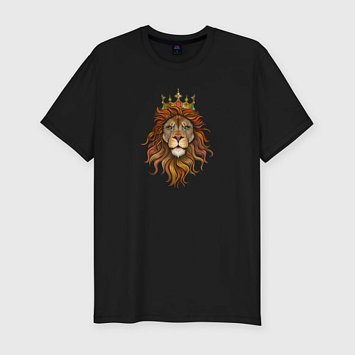 Мужская slim-футболка Король Лев / Черный – фото 1