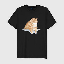 Мужская slim-футболка Толстый Кот