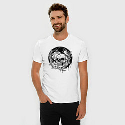 Футболка slim-fit Memento mori, цвет: белый — фото 2