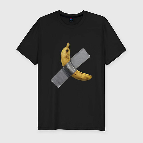 Мужская slim-футболка Банан за 120 тысяч долларов / Черный – фото 1