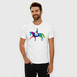 Футболка slim-fit Всадник на коне, цвет: белый — фото 2