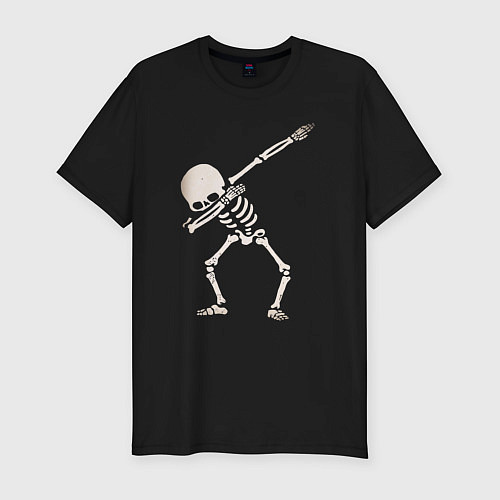 Мужская slim-футболка DAB Skeleton / Черный – фото 1