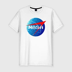 Мужская slim-футболка NASA Pixel