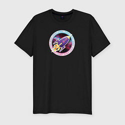 Мужская slim-футболка SPACE ROCKET