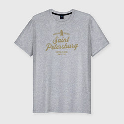 Футболка slim-fit Санкт-Петербург Gold Classic, цвет: меланж