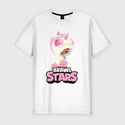 Мужская slim-футболка Leon Unicorn Brawl Stars