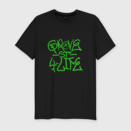 Мужская slim-футболка Grove Street / Черный – фото 1