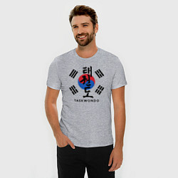 Футболка slim-fit Taekwondo, цвет: меланж — фото 2