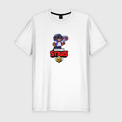 Футболка slim-fit BRAWL STARS:БРОК, цвет: белый