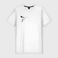 Мужская slim-футболка Геометрическая птица