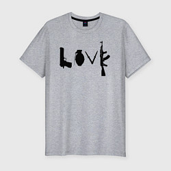 Мужская slim-футболка Banksy LOVE