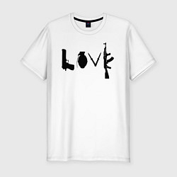 Мужская slim-футболка Banksy LOVE