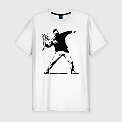 Мужская slim-футболка Banksy