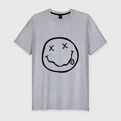 Футболка slim-fit NIRVANA на спине, цвет: меланж