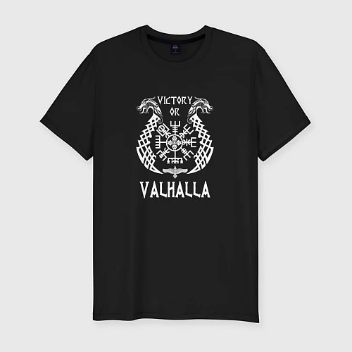 Мужская slim-футболка Valhalla / Черный – фото 1