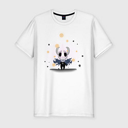 Футболка slim-fit Hollow knight Полый рыцарь, цвет: белый