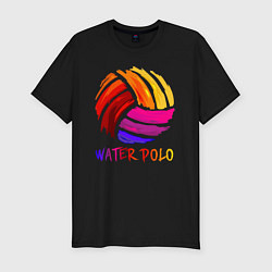 Футболка slim-fit Мяч для водного поло, цвет: черный