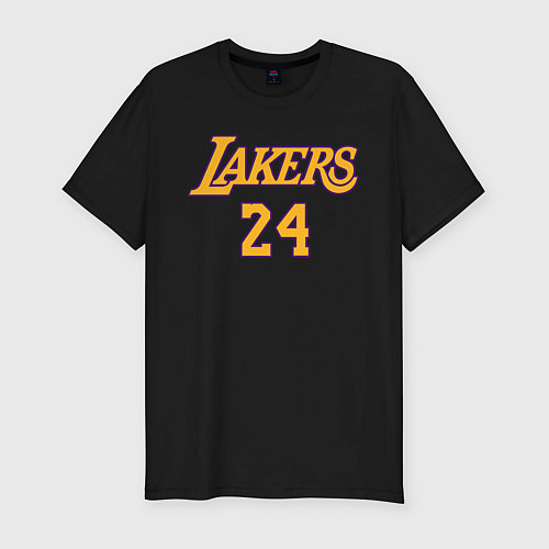 Мужская slim-футболка Kobe Bryant / Черный – фото 1