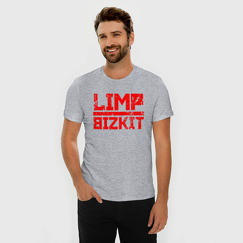 Мужская slim-футболка LIMP BIZKIT / Меланж – фото 3