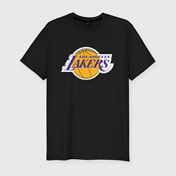 Футболка slim-fit LA LAKERSспина, цвет: черный