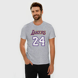 Футболка slim-fit Lakers 24, цвет: меланж — фото 2