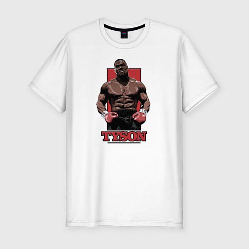 Мужская slim-футболка Tyson / Белый – фото 1