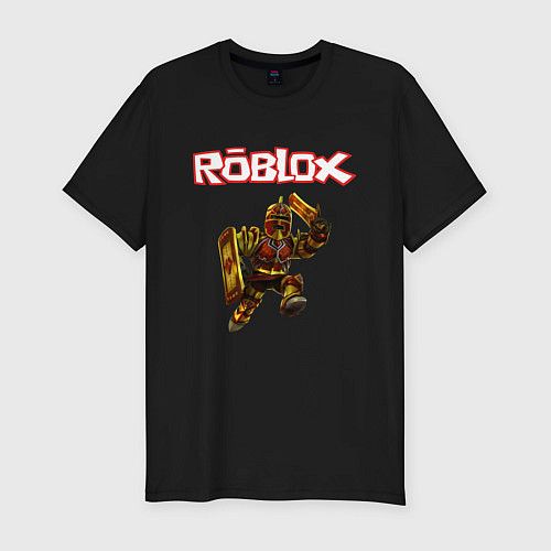 Мужская slim-футболка ROBLOX / Черный – фото 1