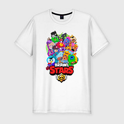 Футболка slim-fit BRAWL STARS, цвет: белый