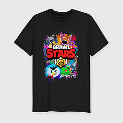 Футболка slim-fit BRAWL STARS, цвет: черный