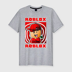 Мужская slim-футболка ROBLOX