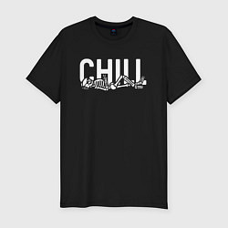 Футболка slim-fit Chill, цвет: черный