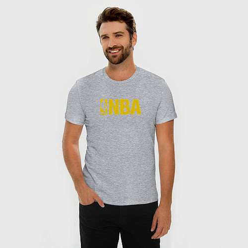 Мужская slim-футболка NBA GOLD / Меланж – фото 3
