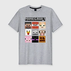 Футболка slim-fit MINECRAFT, цвет: меланж