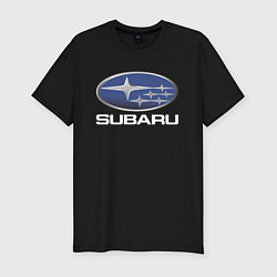 Мужская slim-футболка SUBARU