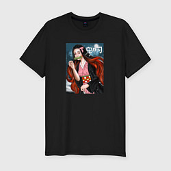 Футболка slim-fit KIMETSU NO YAIBA, цвет: черный