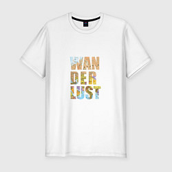 Мужская slim-футболка Wanderlust