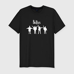Мужская slim-футболка Beatles