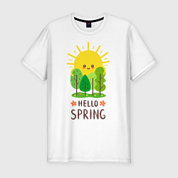 Мужская slim-футболка Hello Spring