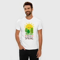 Футболка slim-fit Hello Spring, цвет: белый — фото 2