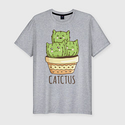 Футболка slim-fit Catctus, цвет: меланж