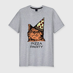 Футболка slim-fit PIZZA PARTY, цвет: меланж