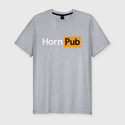 Футболка slim-fit HornPub, цвет: меланж