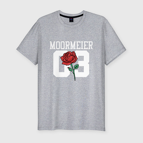 Мужская slim-футболка PAYTON MOORMEIER Роза / Меланж – фото 1