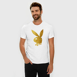 Футболка slim-fit PLAYBOY GOLD, цвет: белый — фото 2